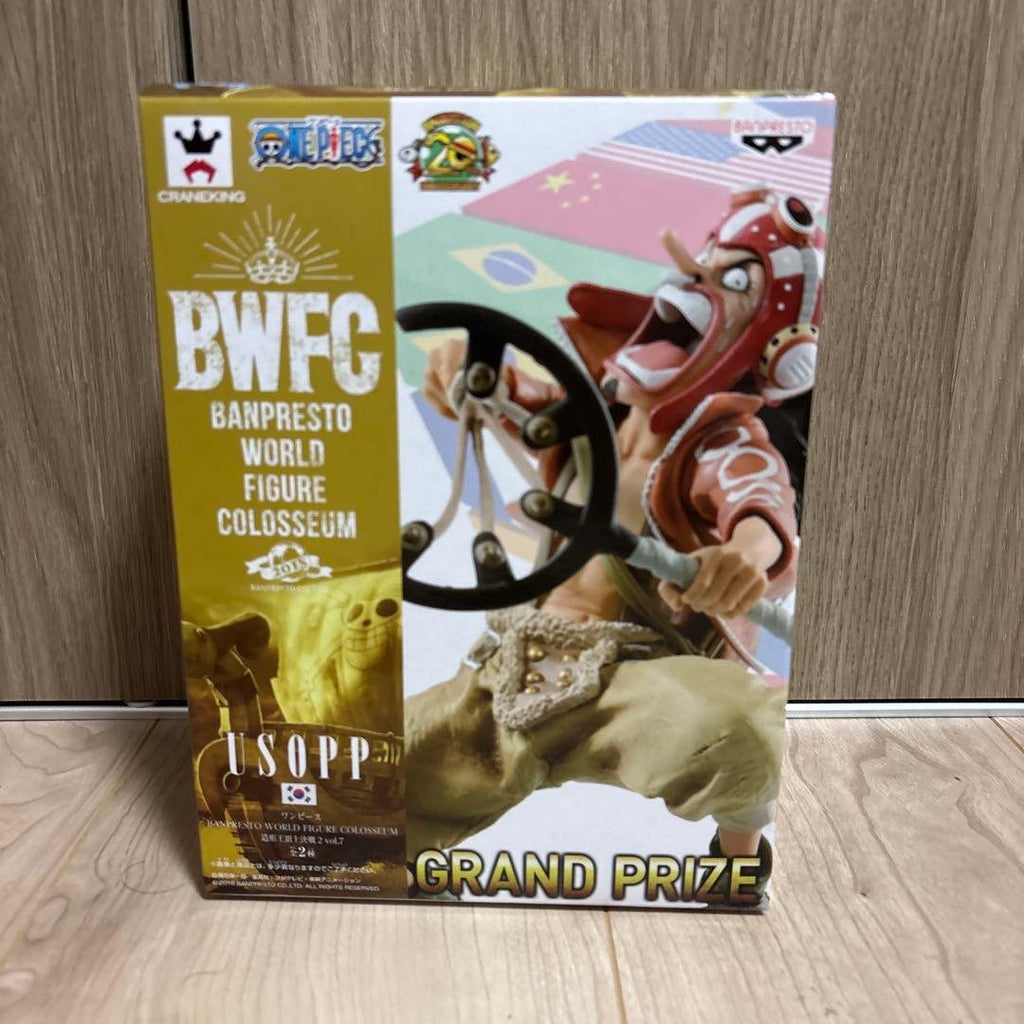 One Piece BWFC Zoukeiou Chojou Kessen 2 Usopp Figure — dynamic ship's wheel pose