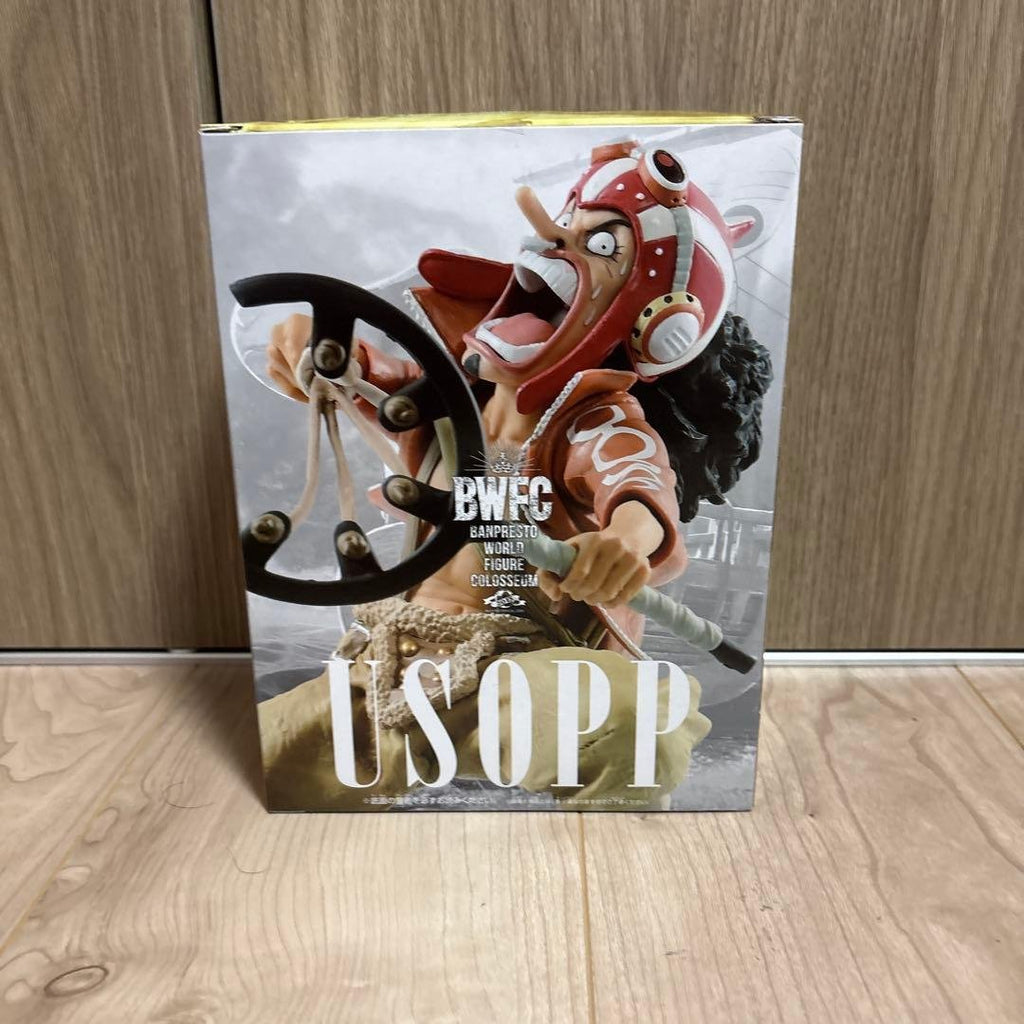 One Piece BWFC Zoukeiou Chojou Kessen 2 Usopp Figure — dynamic ship's wheel pose